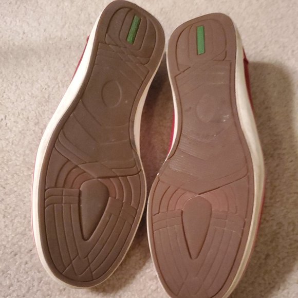Red Canvas Boat Shoes Size 8 - Picture 3 of 5